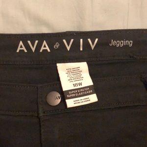 Ava & Viv Black jeggings , Size 18W NWOT